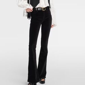 Frame Le High Flare Velveteen velvet flared pants
